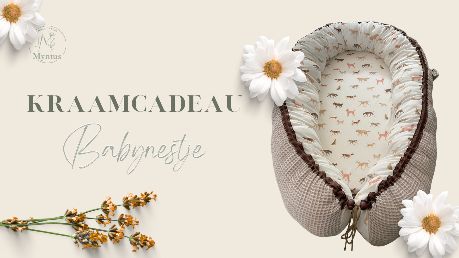 Babynestje kraamcadeau hondjes