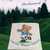 Wieglaken Voetbalbeer blauw