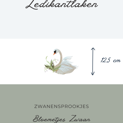 Ledikantlaken Zwanensprookjes - Bloemetjes Zwaan