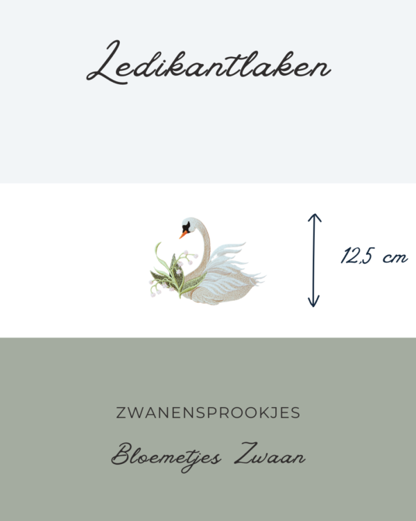 Ledikantlaken Zwanensprookjes - Bloemetjes Zwaan