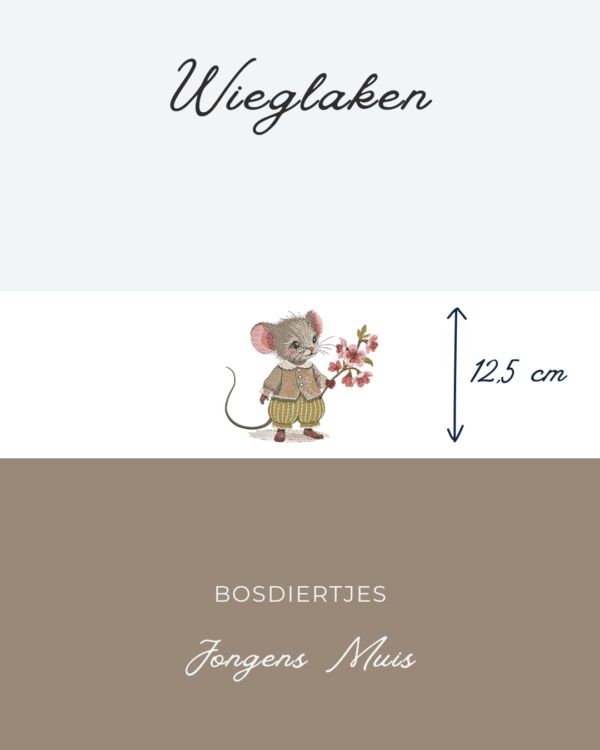Wieglaken Bosdiertje - Jongens Muis 12,5