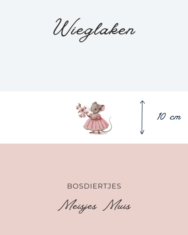 Wieglaken Bosdiertjes - Meisjes Muis 10