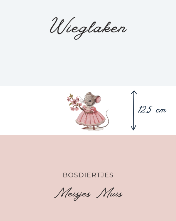 Wieglaken Bosdiertjes - Meisjes Muis 12,5