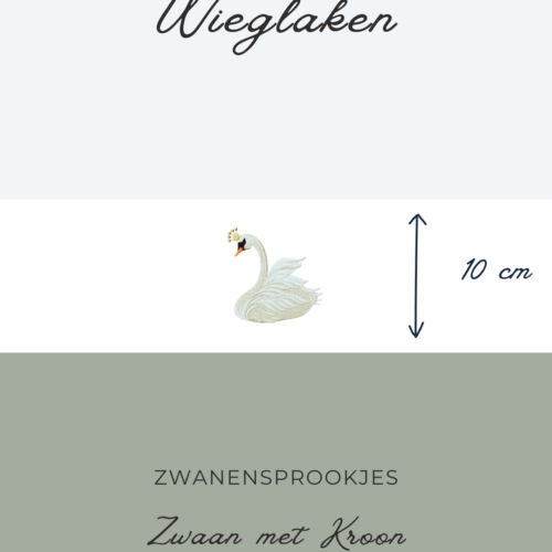 Wieglaken Zwanensprookjes - Zwaan met Kroon