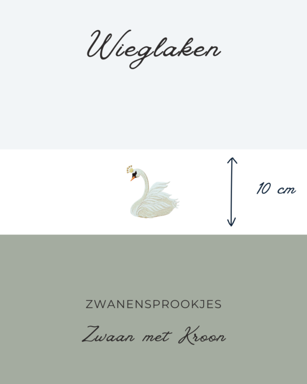 Wieglaken Zwanensprookjes - Zwaan met Kroon