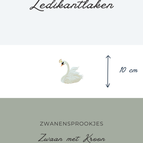 Ledikantlaken Zwanensprookjes – Zwaan met Kroon