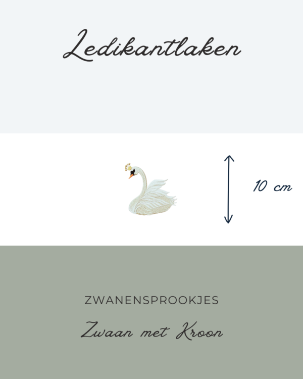 Ledikantlaken Zwanensprookjes – Zwaan met Kroon
