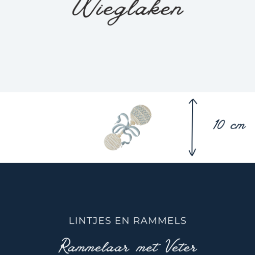 Wieglaken Lintjes en Rammels – Rammelaar met Veter