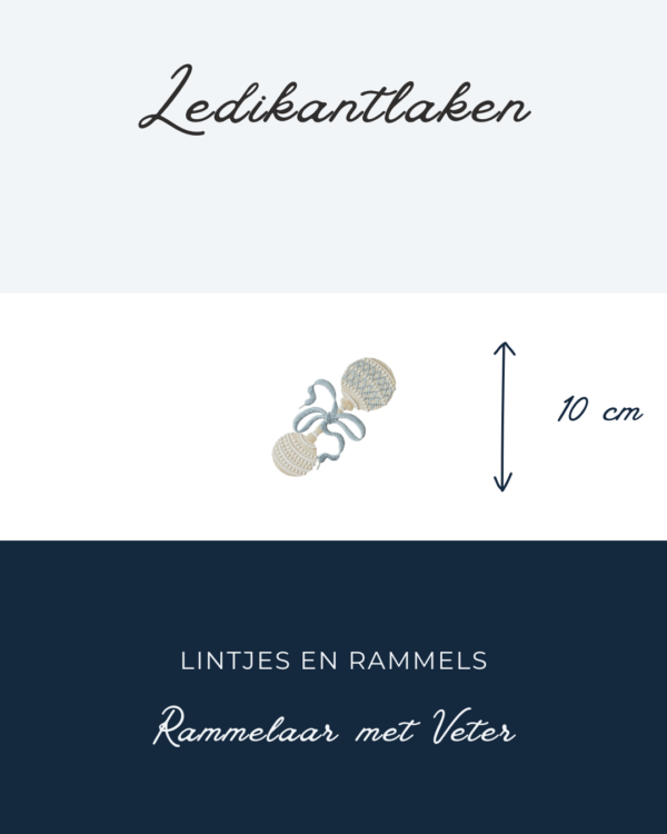 Ledikantlaken Lintjes en Rammels – Rammelaar met Veter
