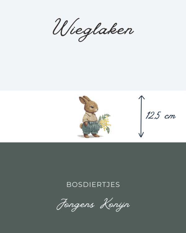 Wieglaken Bosdiertjes Jongens Konijn 12,5