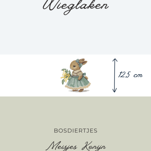 Wieglaken Bosdiertjes Meisjes Konijn 12,5