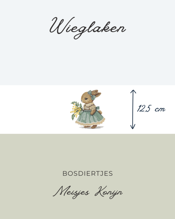 Wieglaken Bosdiertjes Meisjes Konijn 12,5