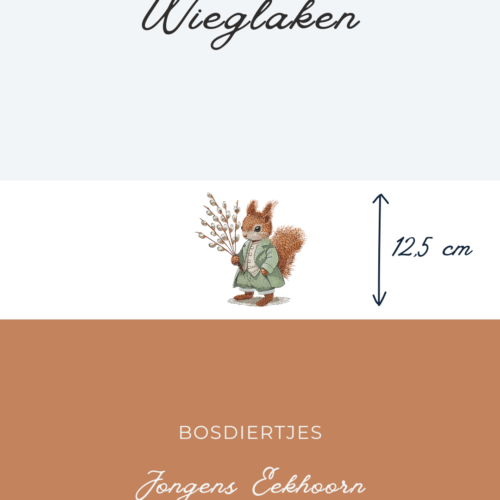 Wieglaken Bosdiertjes Jongens Eekhoorn 12,5