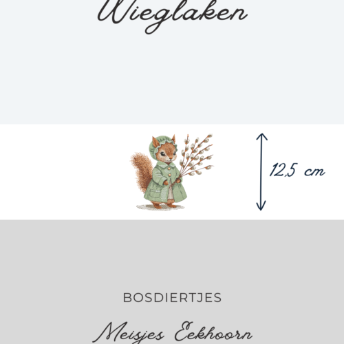 Wieglaken Bosdiertjes Meisjes Eekhoorn 12,5