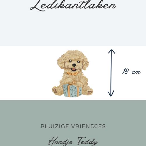 Ledikant laken Pluizige vriendjes - Hondje Teddy 18
