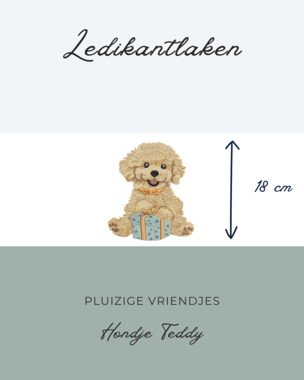 Ledikant laken Pluizige vriendjes - Hondje Teddy 18