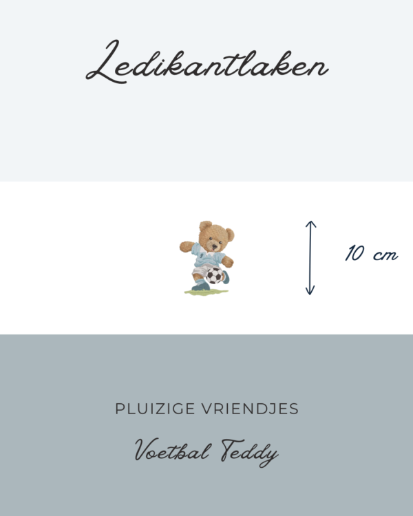 Ledikant laken Pluizige vriendjes - Voetbal Teddy 10