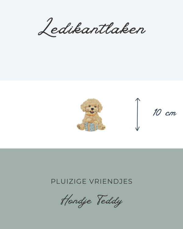 Ledikant laken Pluizige vriendjes - Hondje Teddy 10