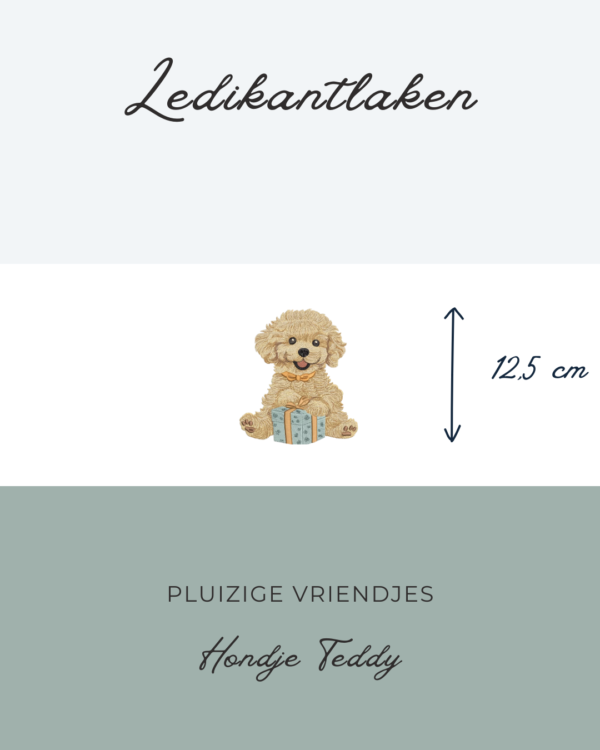 Ledikant laken Pluizige vriendjes - Hondje Teddy 12,5