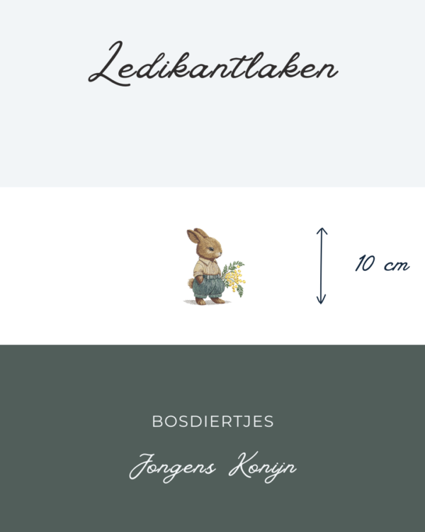 Ledikantlaken Bosdiertje - Jongens konijn 10