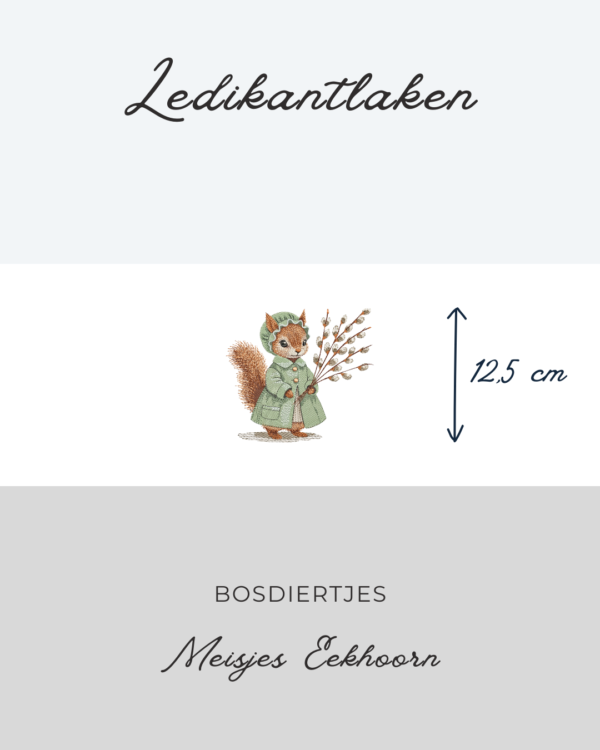 Ledikantlaken Bosdiertje - Meisjes Eekhoorn 12,5