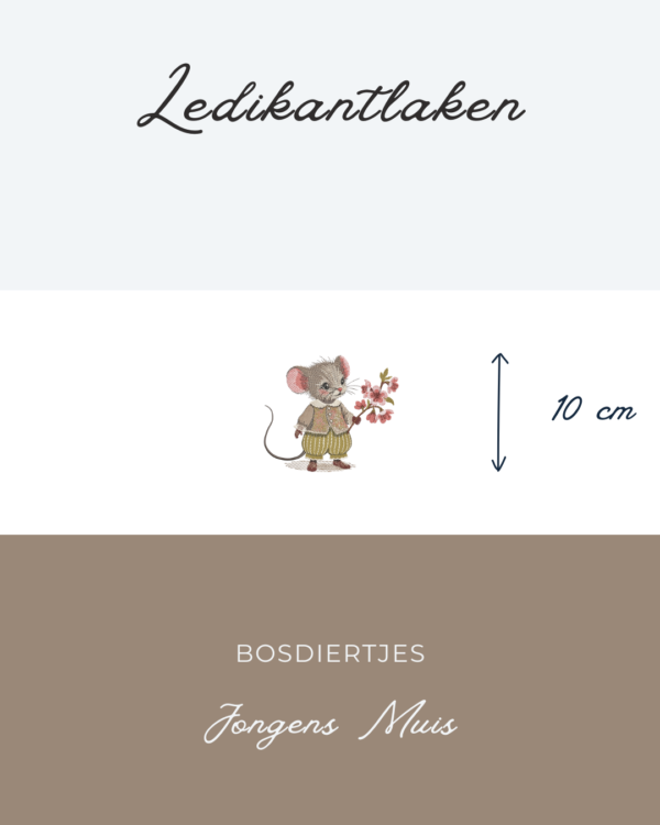 Ledikantlaken Bosdiertje - Jongens Muis 10