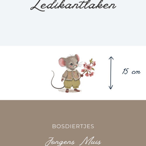 Ledikantlaken Bosdiertje - Jongens Muis 15