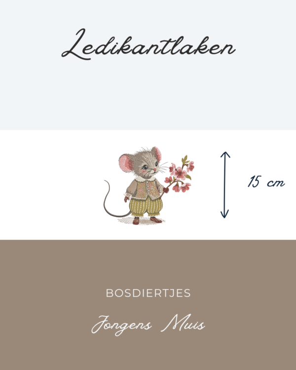 Ledikantlaken Bosdiertje - Jongens Muis 15