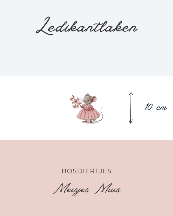 Ledikantlaken Bosdiertje - Meisjes Muis 10