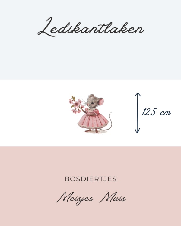 Ledikantlaken Bosdiertje - Meisjes Muis 12,5
