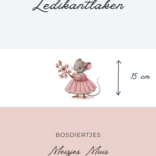 Ledikantlaken Bosdiertje - Meisjes Muis 15
