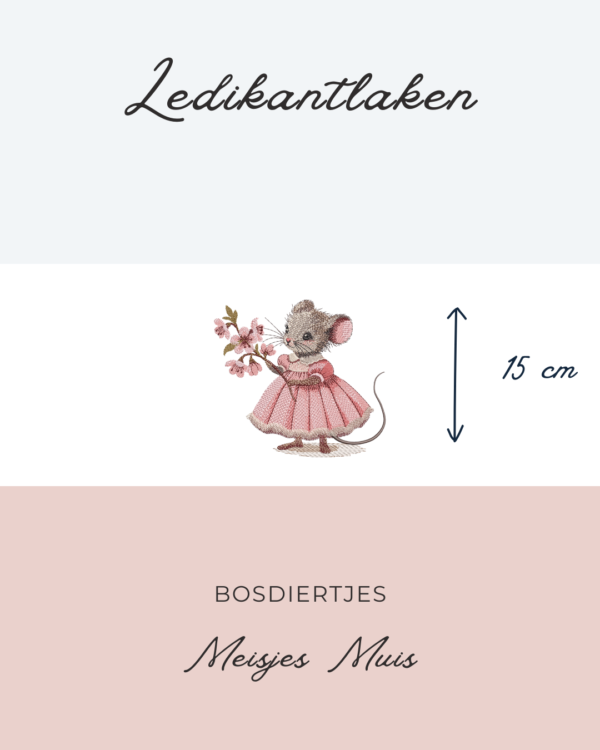 Ledikantlaken Bosdiertje - Meisjes Muis 15