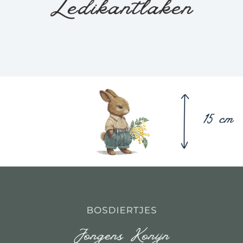 Ledikantlaken Bosdiertje - Jongens konijn 15