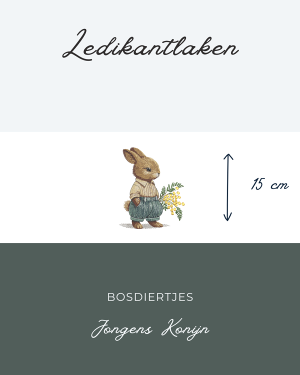 Ledikantlaken Bosdiertje - Jongens konijn 15