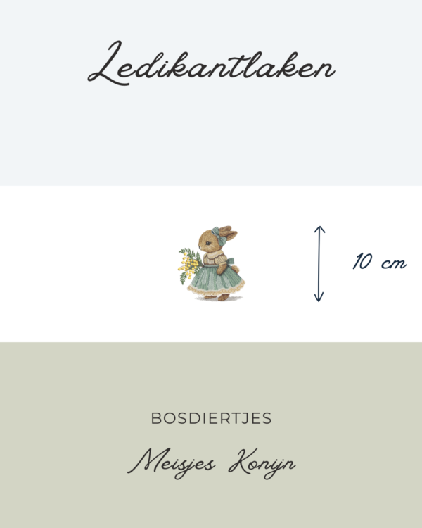 Ledikantlaken Bosdiertje - Meisjes Konijn 10
