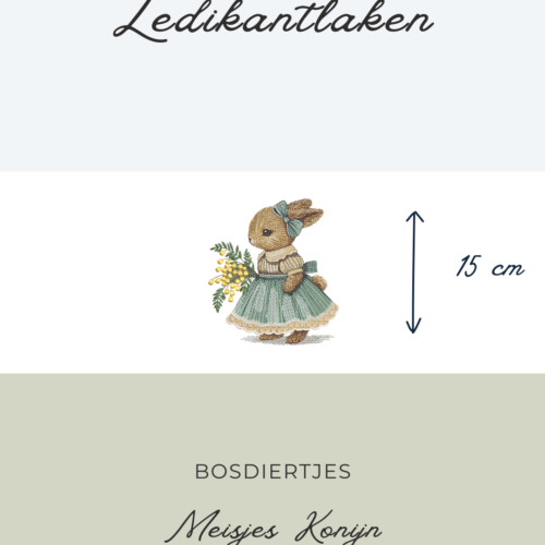 Ledikantlaken Bosdiertje - Meisjes Konijn 15