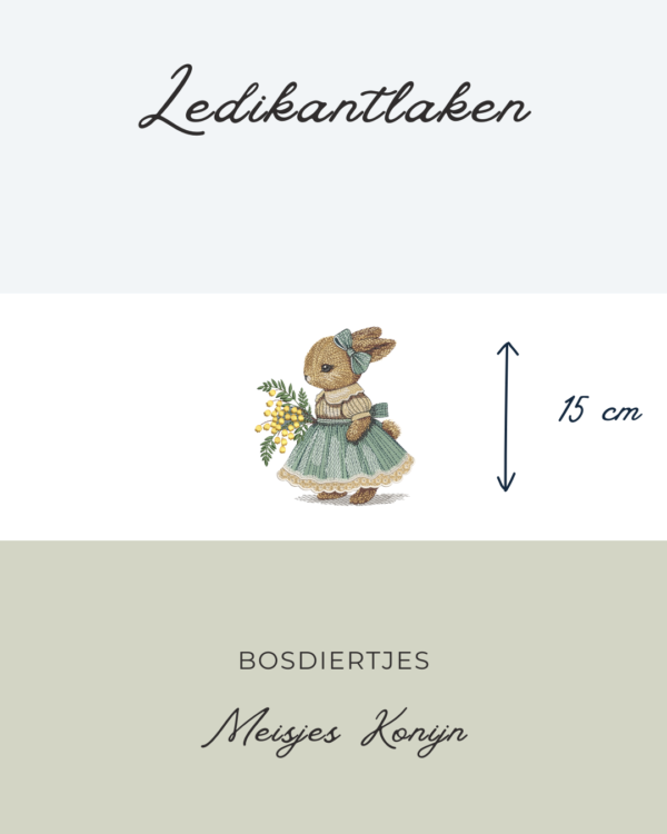 Ledikantlaken Bosdiertje - Meisjes Konijn 15