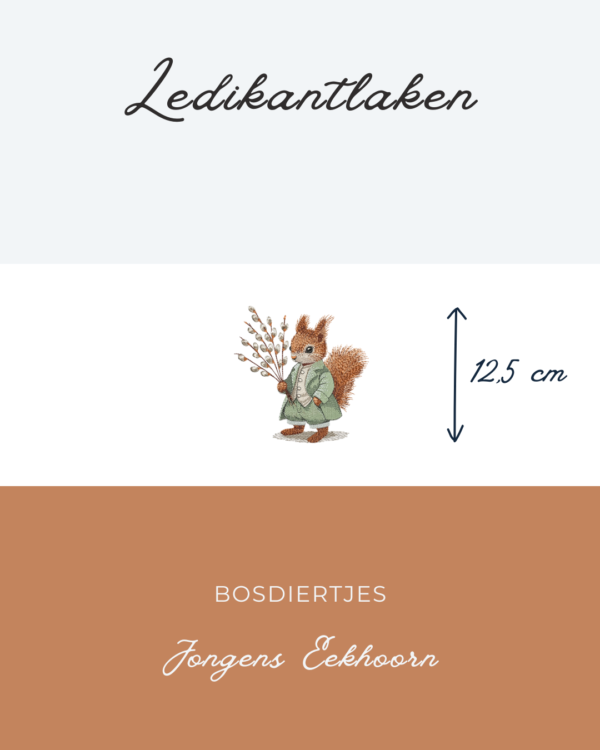 Ledikantlaken Bosdiertje - Jongens Eekhoorn 12,5
