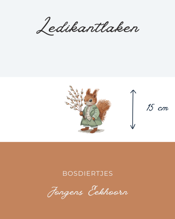 Ledikantlaken Bosdiertje - Jongens Eekhoorn 15