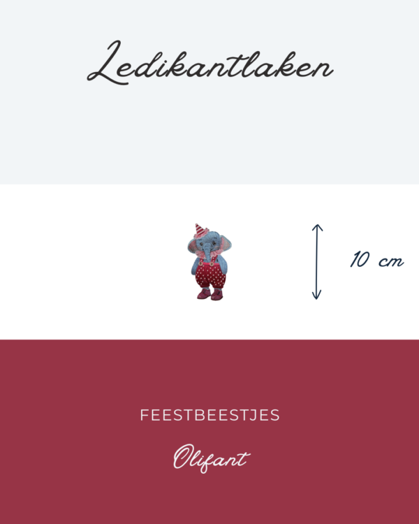 Ledikantlaken Feestbeestjes - Olifant 10