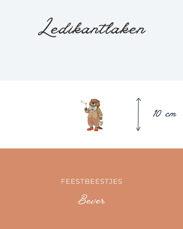 Ledikantlaken Feestbeestjes - Bever 10
