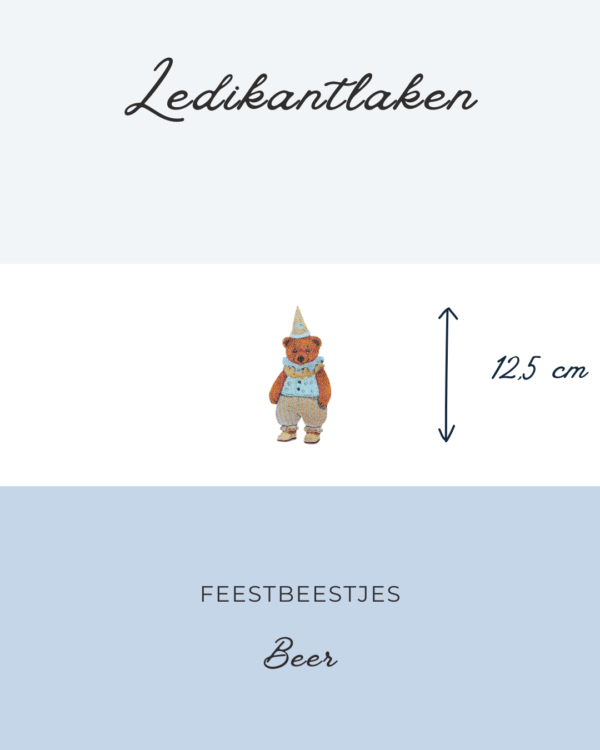 Ledikantlaken Feestbeestjes - Beer 12,5