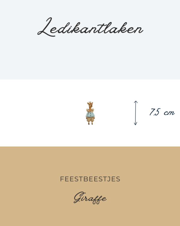 Ledikantlaken Feestbeestjes - Giraffe 7,5
