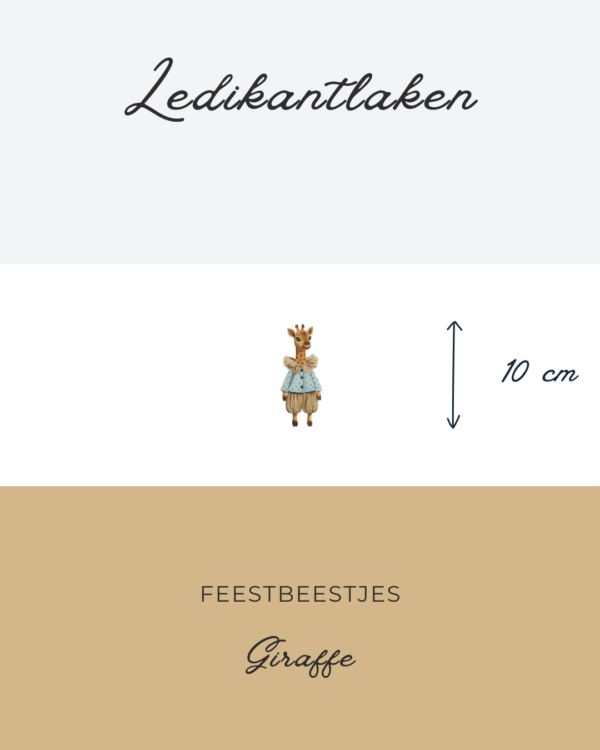 Ledikantlaken Feestbeestjes - Giraffe 10