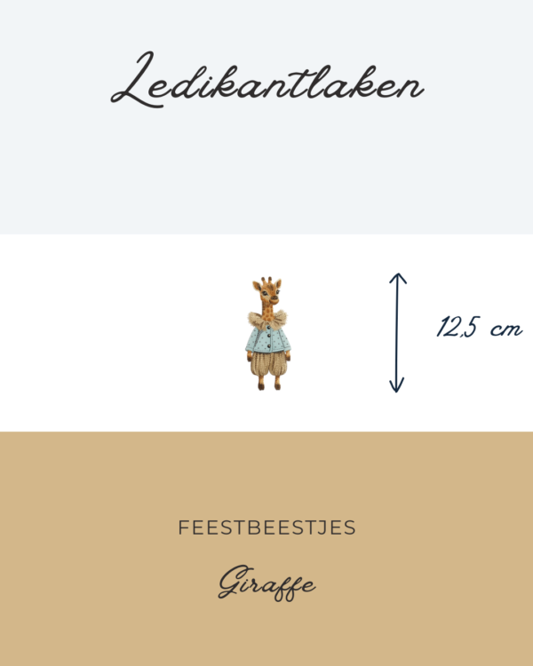 Ledikantlaken Feestbeestjes - Giraffe 12,5