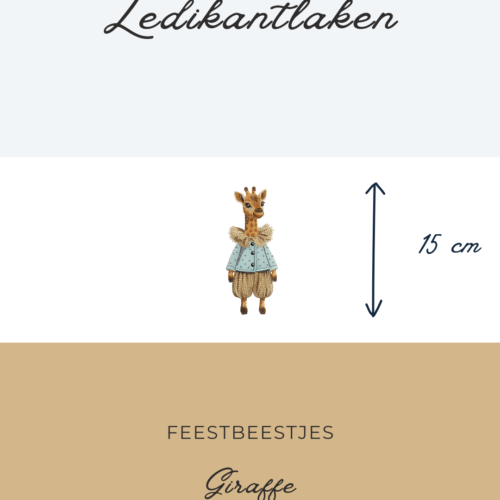 Ledikantlaken Feestbeestjes - Giraffe 15