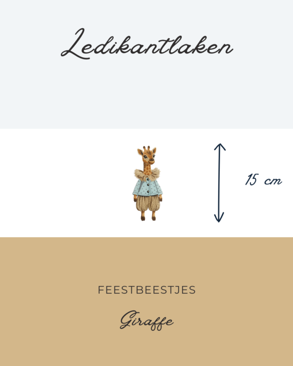 Ledikantlaken Feestbeestjes - Giraffe 15