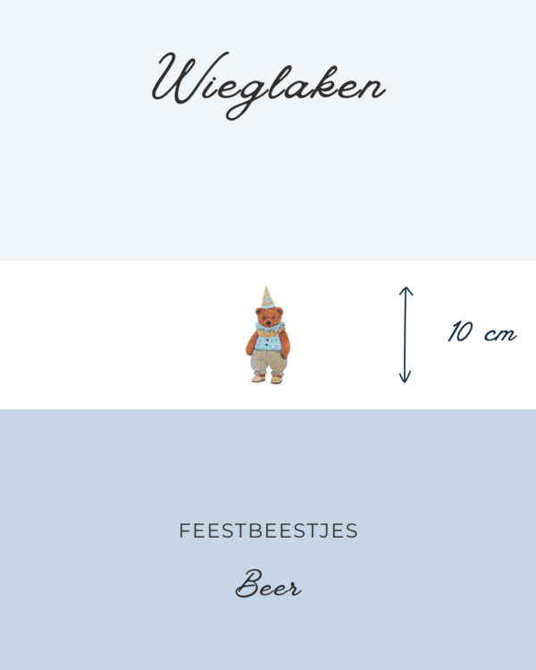 Wieglaken Feestbeestjes - Beer 10