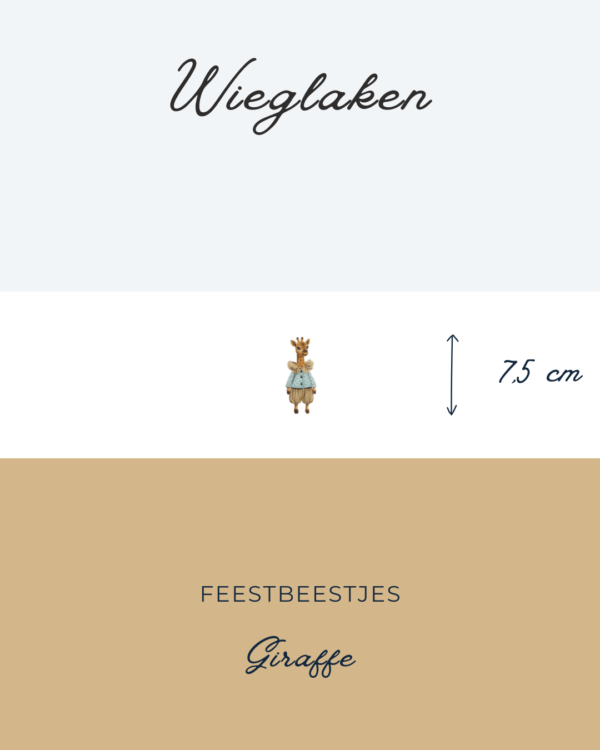 Wieglaken Feestbeestjes - Giraffe 7,5