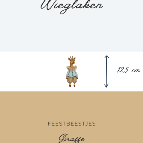 Wieglaken Feestbeestjes - Giraffe 12,5